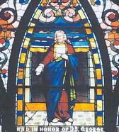 De Benneville window, First UU Church, Reading, PA